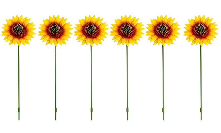 Image 6: 6- or 12-Packs of Pansy or Sunflower Design Stakes