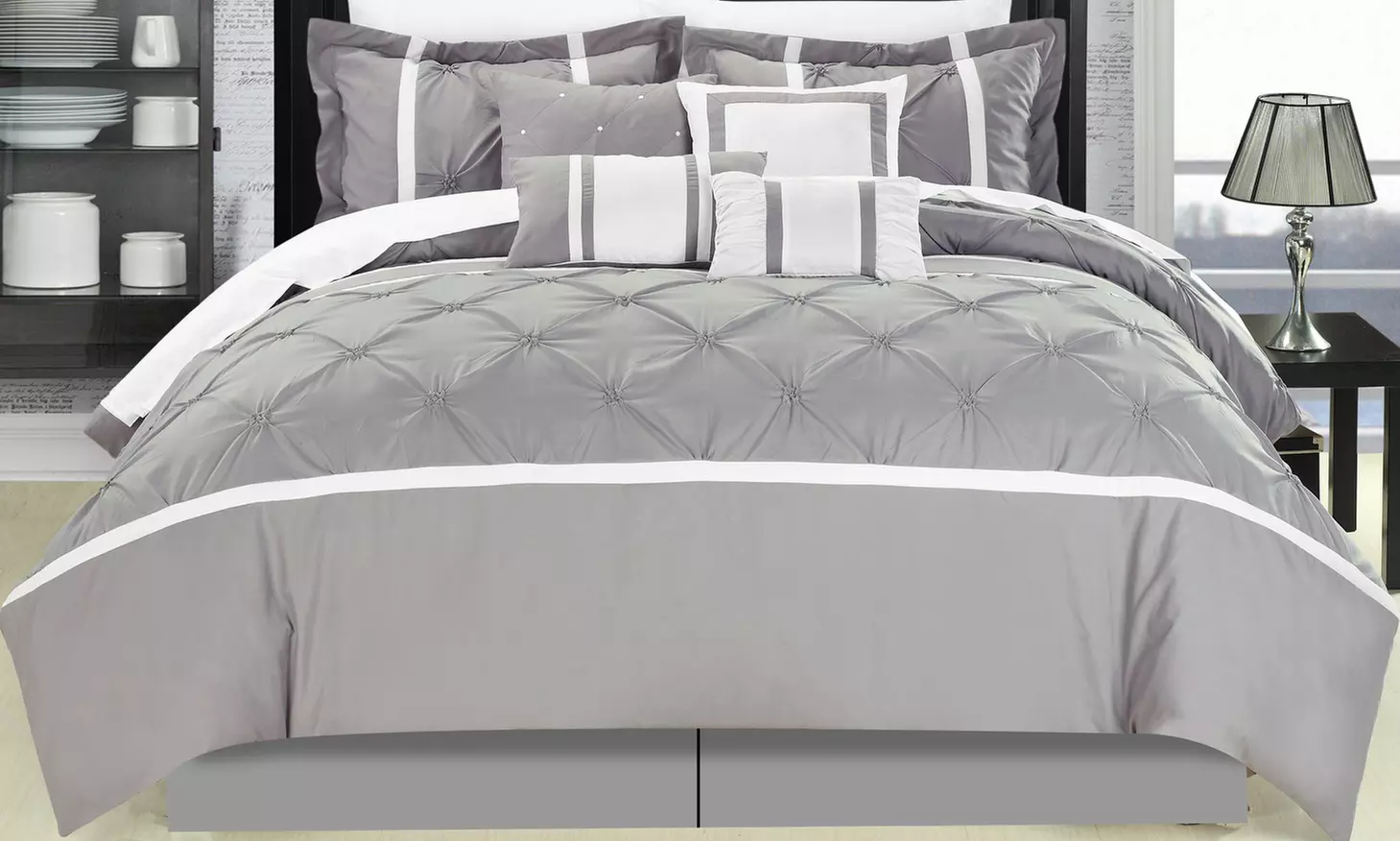 Chic Home Verdy Oversized and Overfilled Pinch Pleat Comforter Set (8-Piece) - Primary Image
