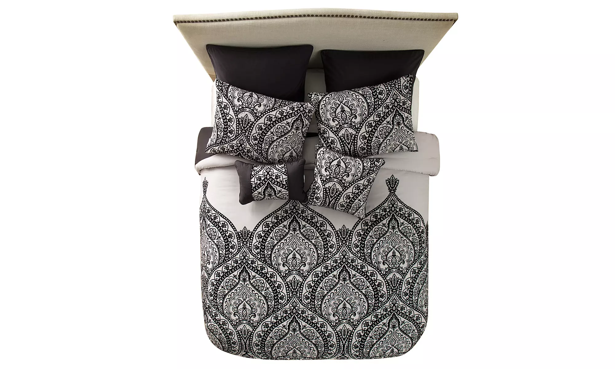 Flocked Paisley Comforter Set (7-Piece) - Second Medium