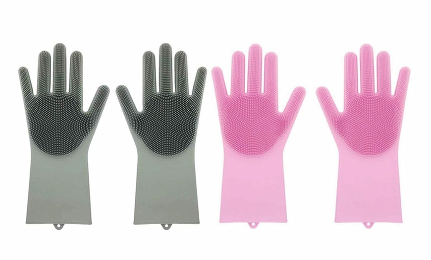 Image 4: Silicone Dish Washing Gloves
