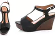 Lady Godiva Women's Wood Wedge Sandals - Second Medium