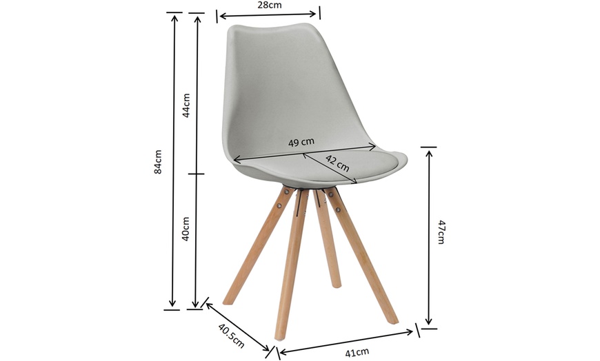 Image 14: Chaise style scandinave, assise ronde et souple de Sampur
