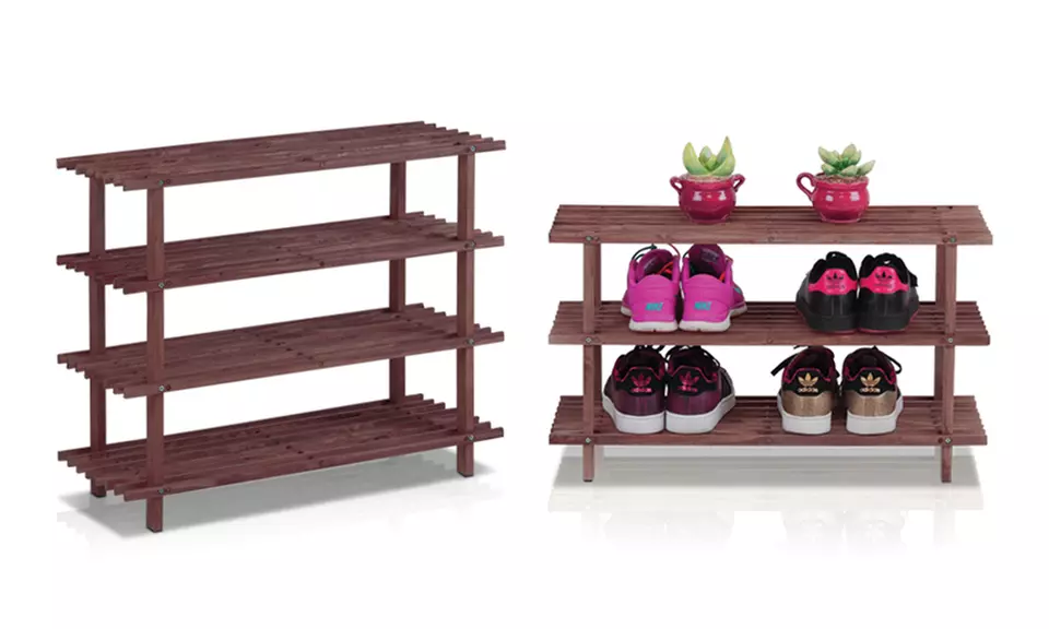 Furinno Pine Wood Shoe Rack - Primary Image
