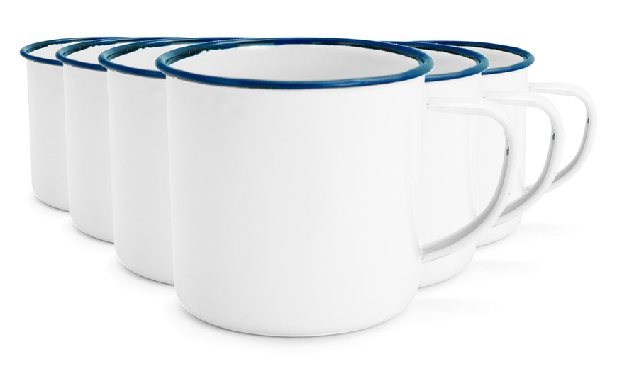 Image 11: White Enamel Coffee Mug