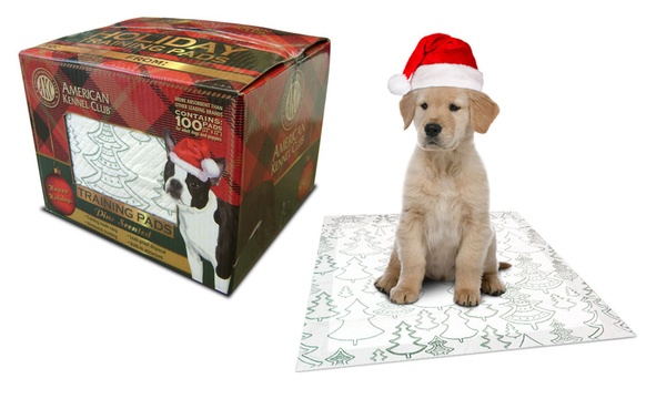 AKC Christmas Tree Pine Scented Puppy Pads 100 Count Groupon