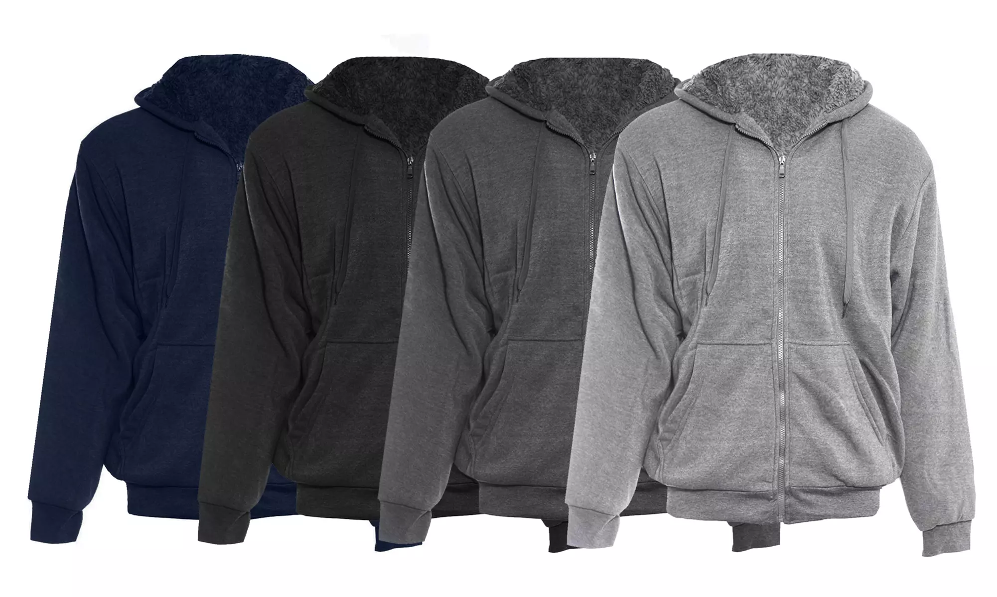 Alta Men's Hoodie Sherpa-Lined Sweater. Extended Size Available. - Primary Image