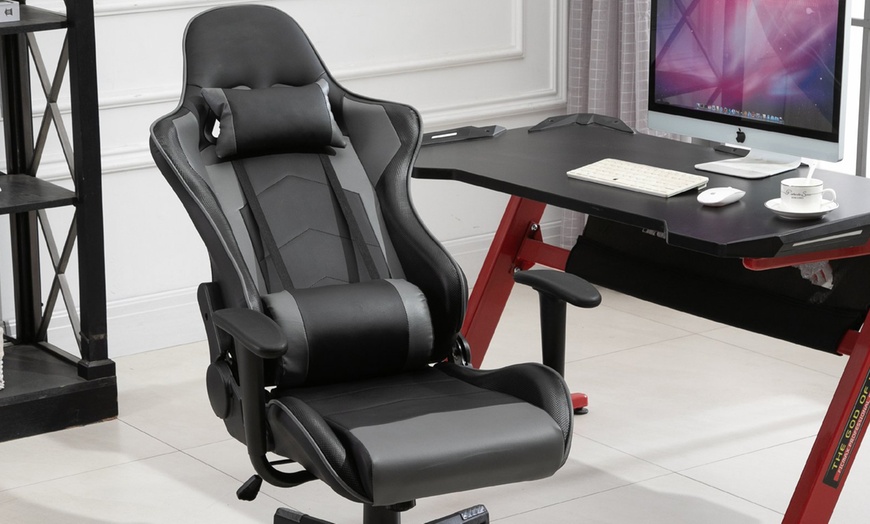 Image 8: HomCom Gaming Chair