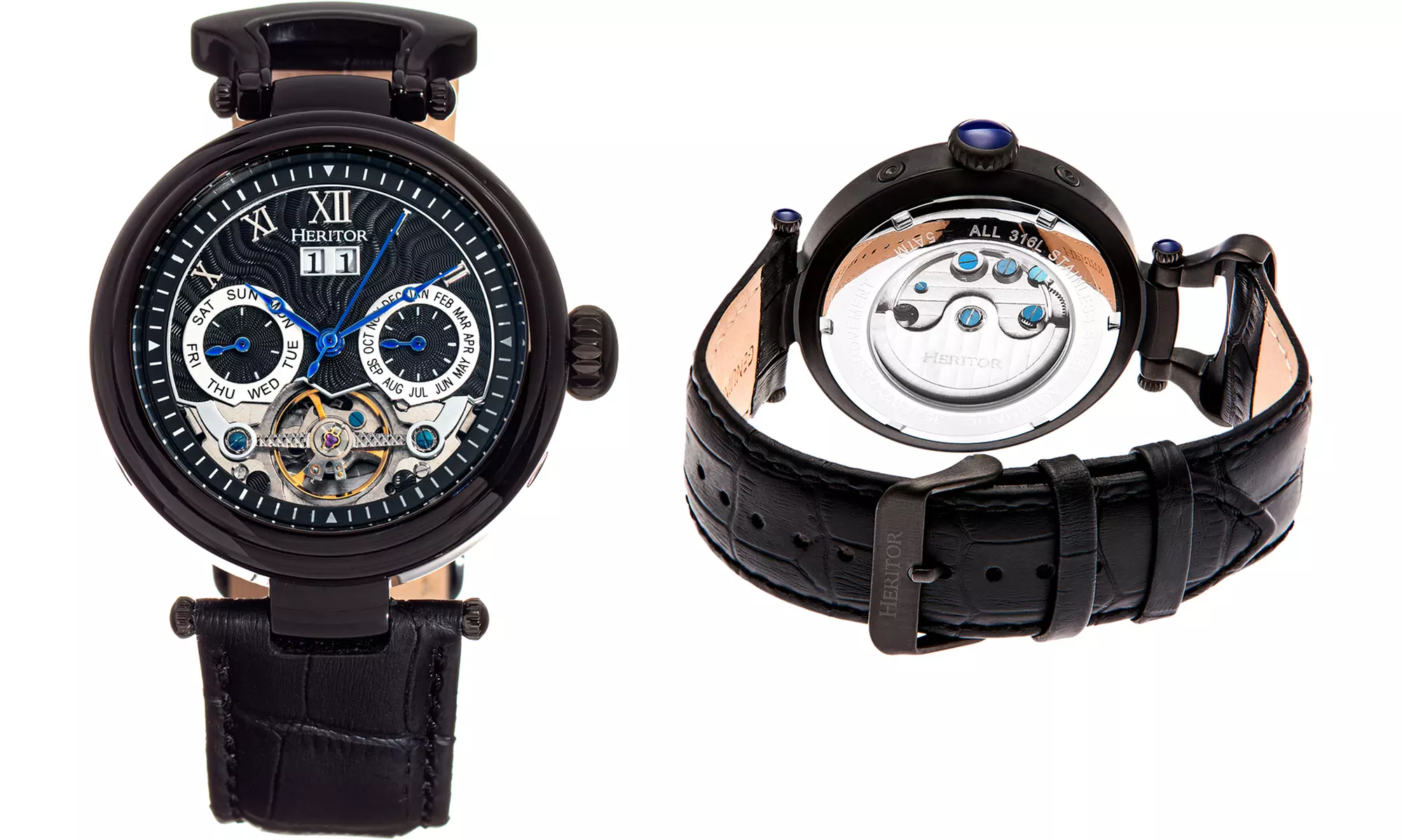 Heritor Automatic Ganzi Semi-Skelett-Armbanduhr