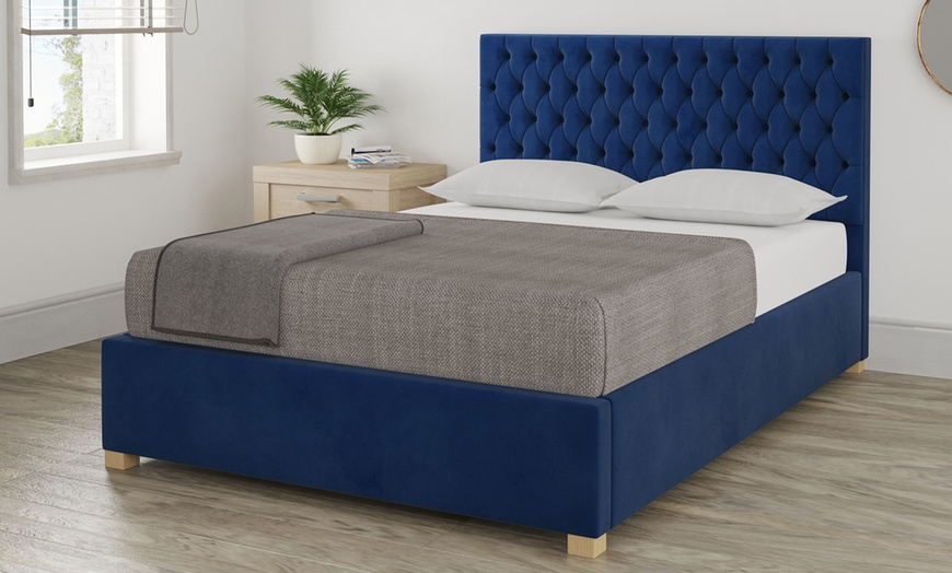 Image 4: Angel Plush Velvet Ottoman Bed