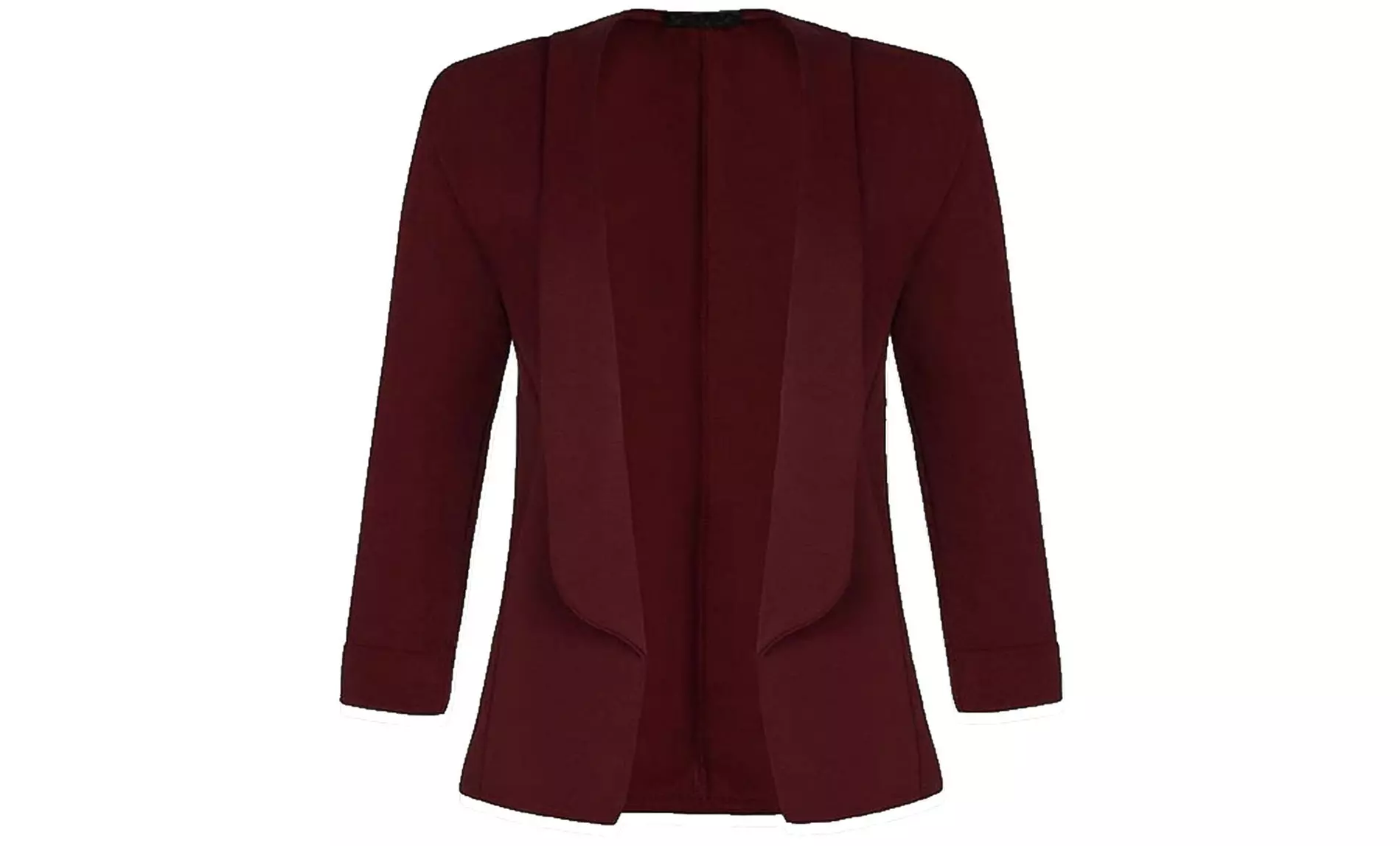 Veste blazer extensible ouverte sur le devant avec manches 3/4 relevées - Image 7