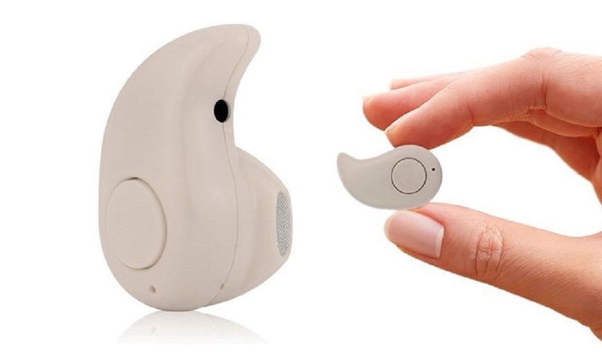 Image 3: Ultra-Mini Wireless Bluetooth Headset for Smartphones and iPhones