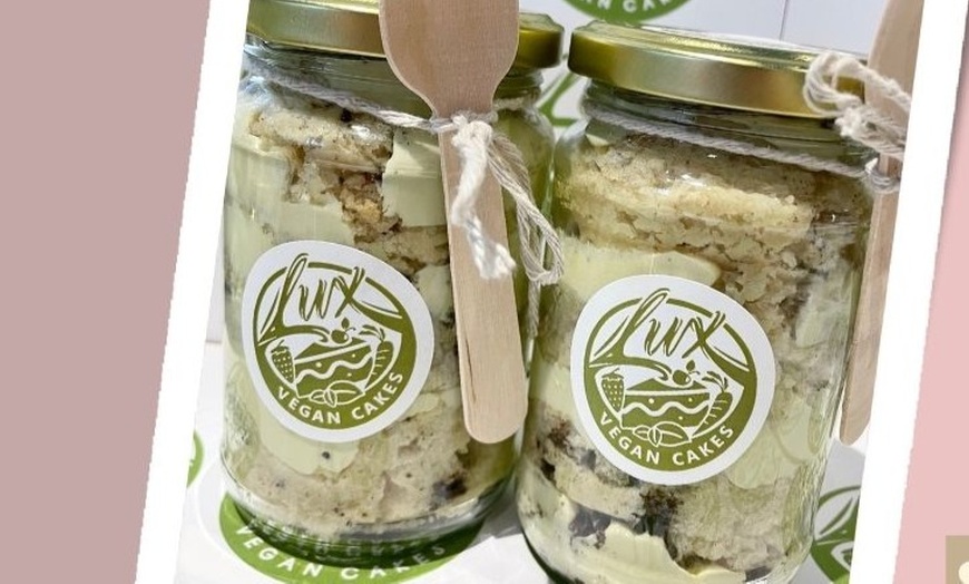 Image 3: Medium Size Vegan Cake Jars at Lux Vegan Cakes