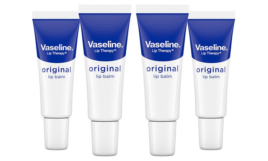 Image 4: Two or Four Vaseline Lip Balm Tubes 10g