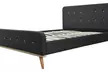 Lit Laponie en tissu capitonné, avec matelas Empereur en option - Second Medium