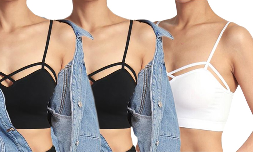 Image 9: Women's Criss-Cross Bra Tops