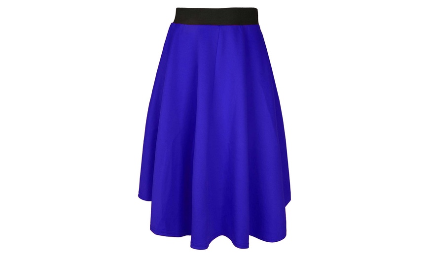 Image 10: Oops High-Low Hem Skater Skirt