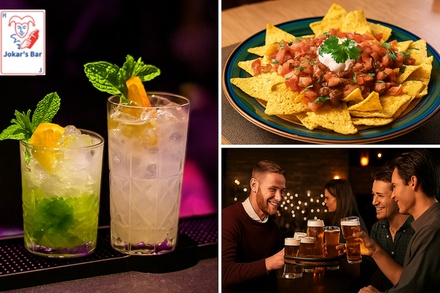 1x 1 Kranz Kölsch (11 Gläser) in der Jokars Bar oder 1 Cocktail + Snack + Dip nach Wahl - Jokars Bar