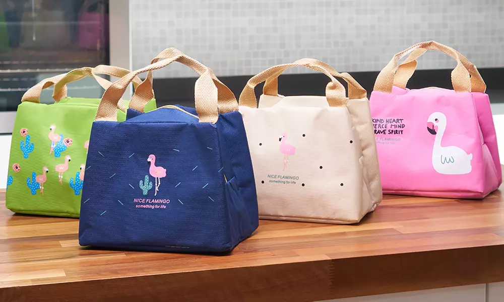 Sacs à lunch portables à isolation thermique Flamand rose - Primary Image