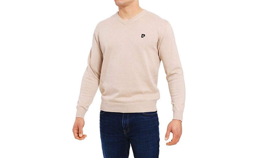 Image 6: Pull homme Pierre Cardin col V 100% coton