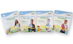 Sylvan Reading and Math Workout Learning Book Bundle (4-Pack)