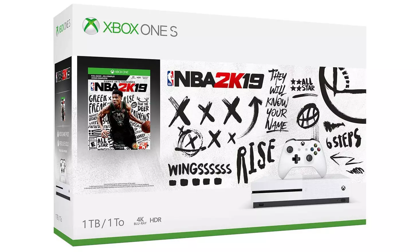 Xbox One S 1TB Game Console with "NBA 2K19" Bundle - Second Medium