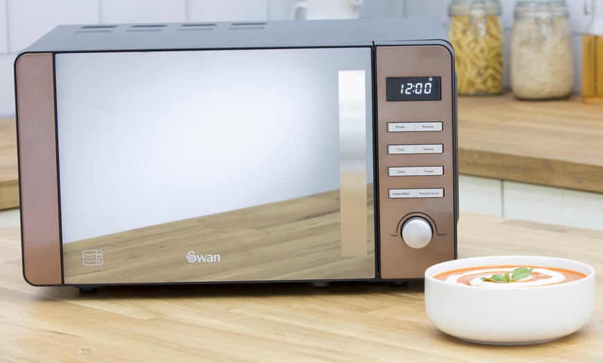 Image 1: Swan Copper Digital Microwave