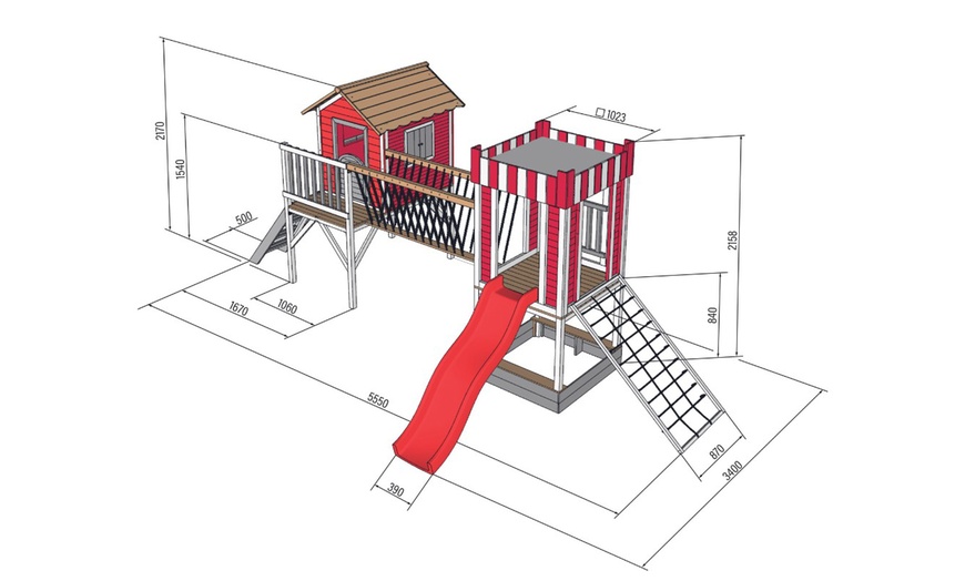 Image 11: Home Deluxe Spielpark „Wunderland“ optional mit Schaukel