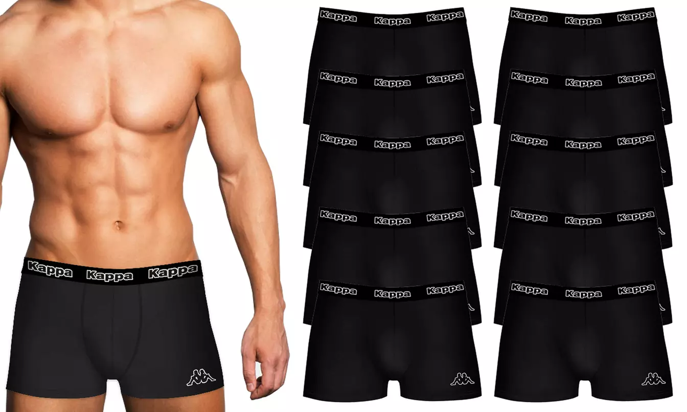 10er Pack Kappa Herren-Boxershorts in schwarz