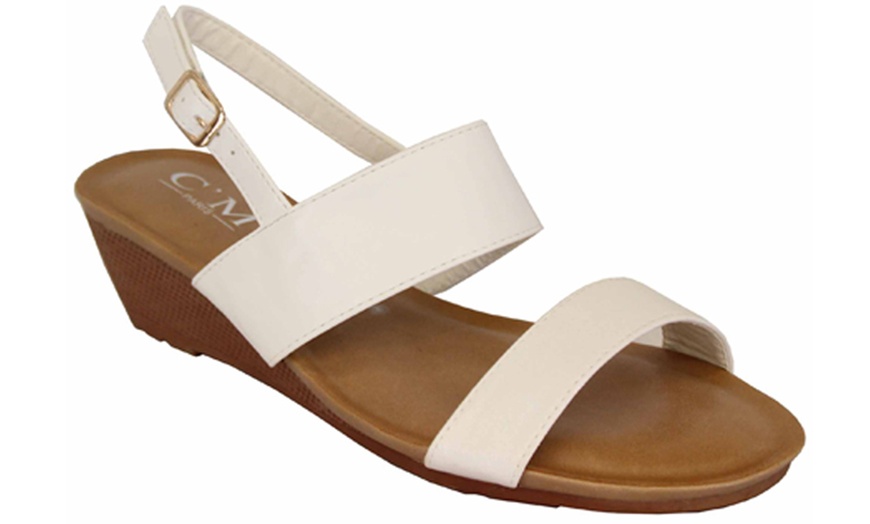 Image 9: Women's Slip-On Wedge Heel Sandals