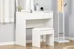 HomCom Flip-Up Dressing Table with Stool - Image 6