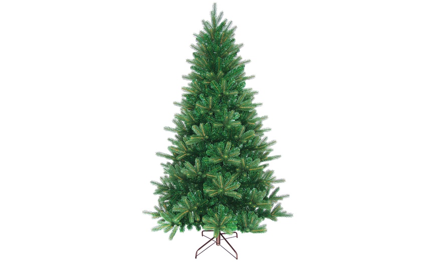 Image 1: Albero di Natale artificiale verde in PVC DecoNatale