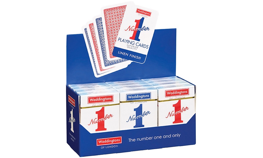 Image 1: Waddingtons Playing Cards 12-Pack