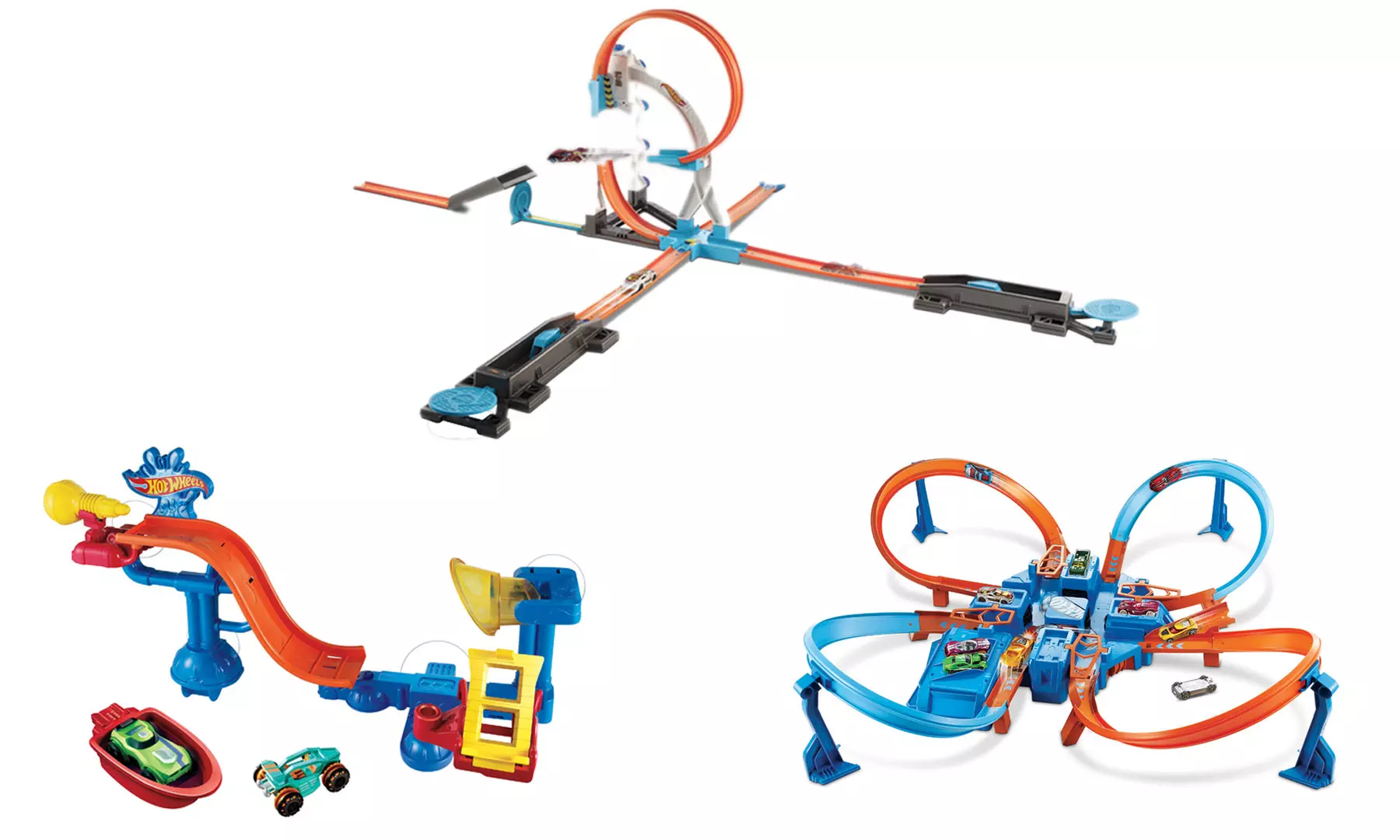 Hot Wheels Criss Cross Crash, Splashdown Station, or Track Builder Set - Primary Image
