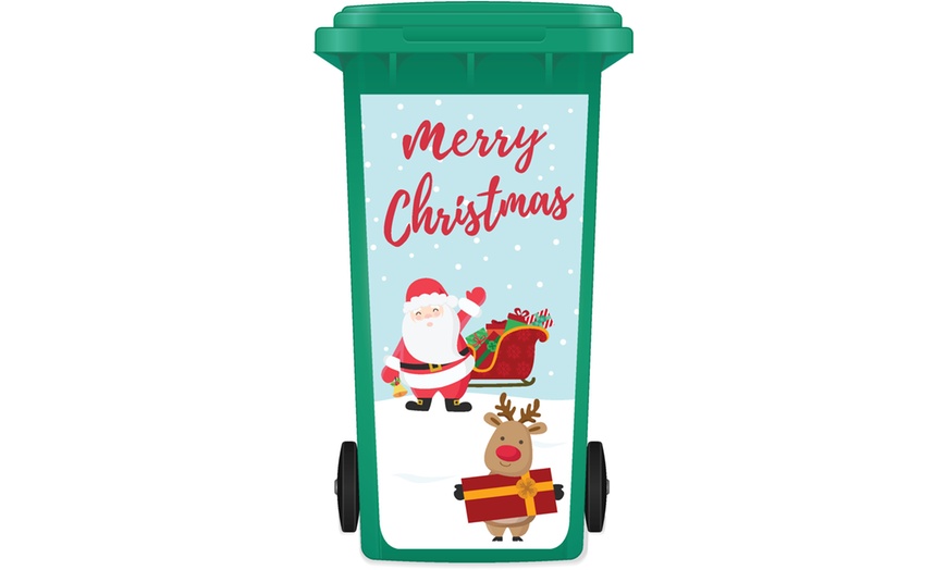 Image 2: Christmas Wheelie Bin Sticker