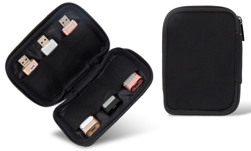 Image 1: Black USB Carry Case