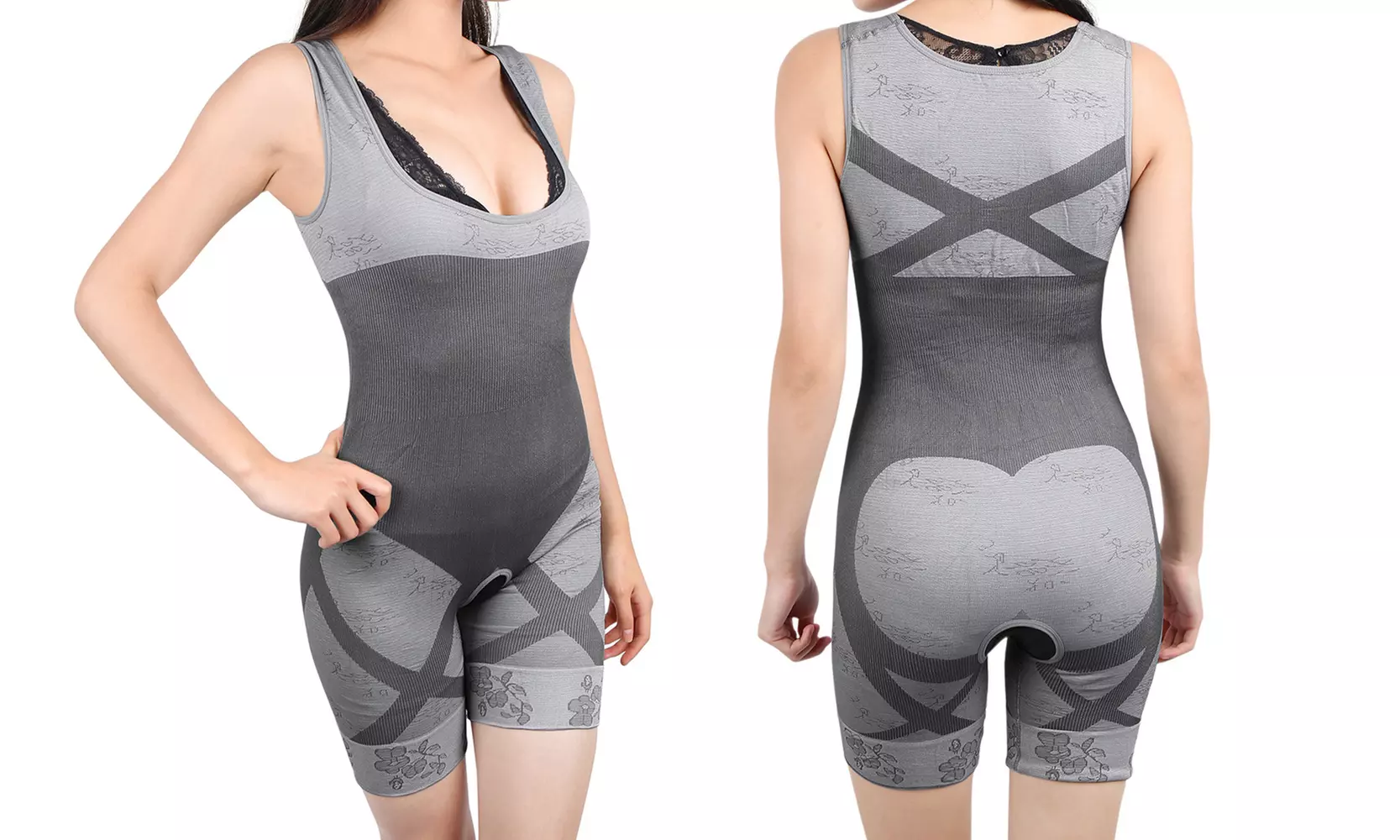 Women's Bamboo-Charcoal Slimming Bodysuit - Primary Image