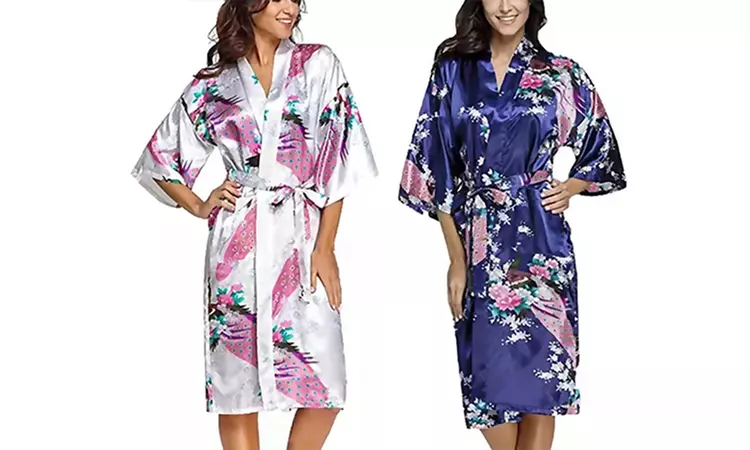 1 ou 2 robes de chambre kimono inspiration japonaise, livraison offerte - Image 7