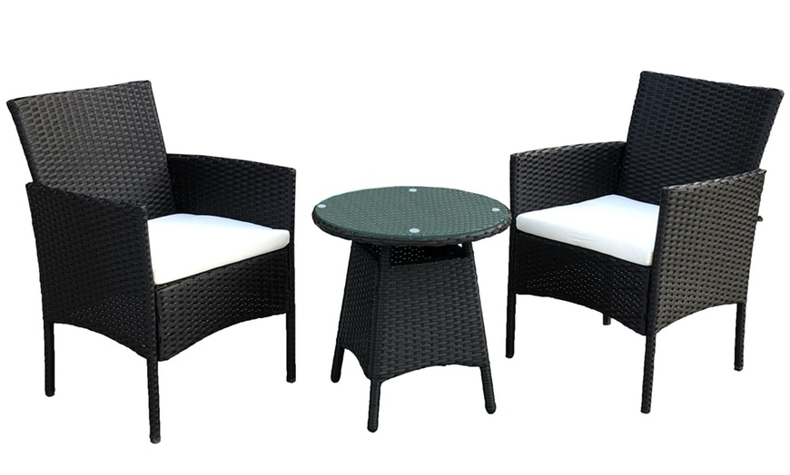 Image 8: Rattan-Effect Bistro Set