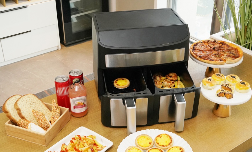 Image 6: 9L Dual Basket Air Fryer