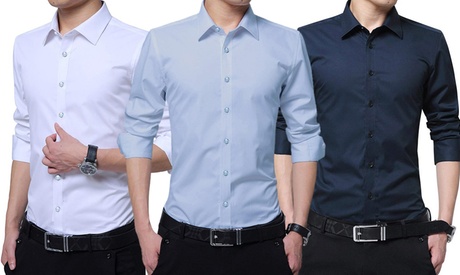 3 camicie slim fit Ferrucci da uomo con taglio sartoriale disponibili in 4 colori e 5 taglie