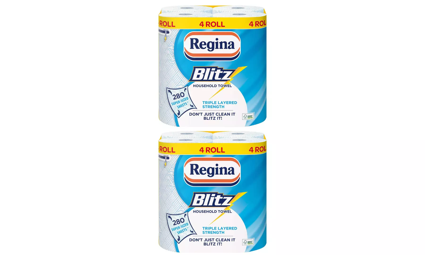 Regina Extra-Large Blitz Kitchen Towels – Super Absorbent 3-Ply Paper Rolls (4–24 Pack)