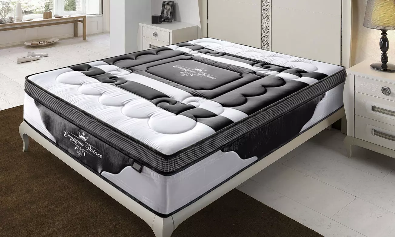 Matelas "Ambassador" de 32 cm, à mémoire de forme, latex et ressorts ensachés, marque Sampur, livraison offerte - Primary Image