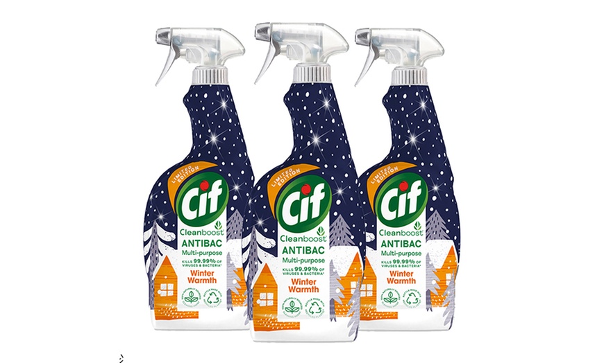 Image 2: CIF Clean Boost Multipurpose Antibacterial Spray Winter Warmth