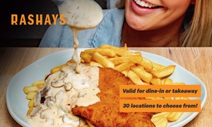 Schnitty & Chips at Rashays