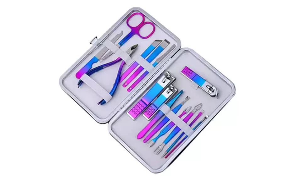 1 ou 2 kits d'entretien des ongles avec acessoires en acier inoxydable - Primary Image