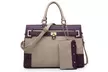 DS Collection by Marco Top Handle Satchel Handbag with Padlock Purse - Second Medium