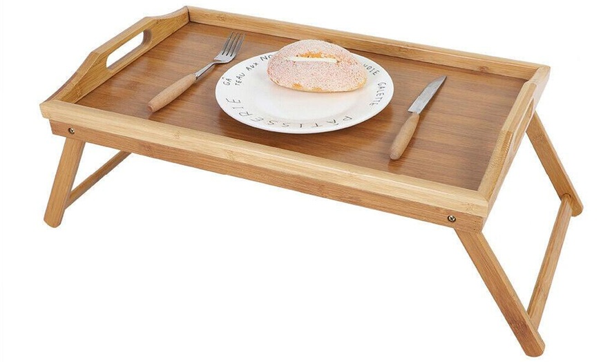 Image 7: Bamboo Folding Table