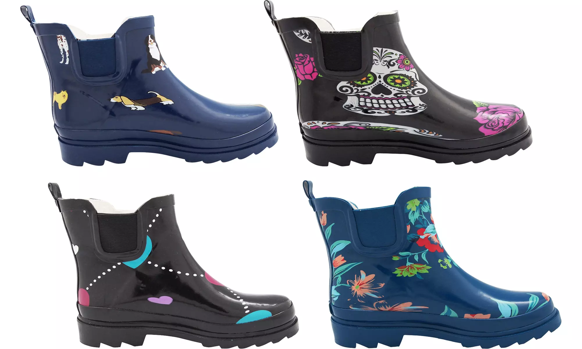 Norty Women's Waterproof Winter Spring Garden Ankle-Height Rain Boots - Primary Image