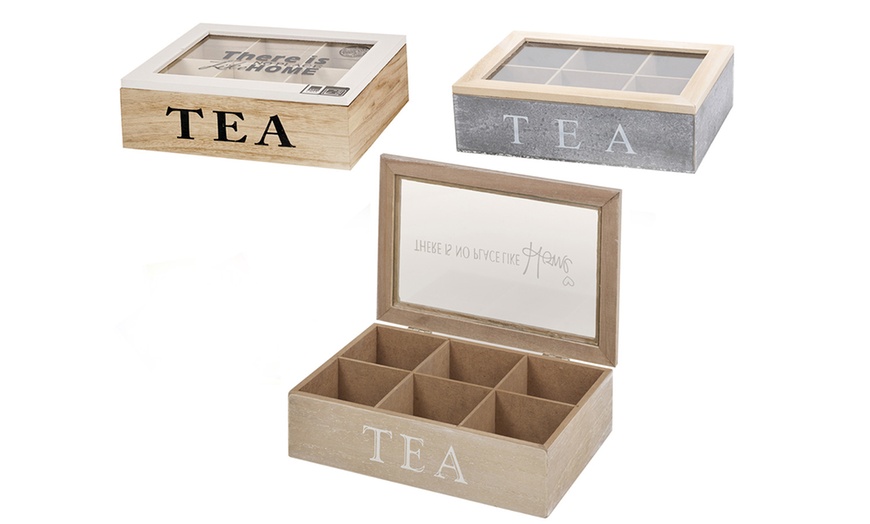 Image 1: 9 or 6 Compartment Tea Boxes