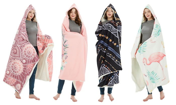 Hoodie Fleece Throw Blanket | Groupon